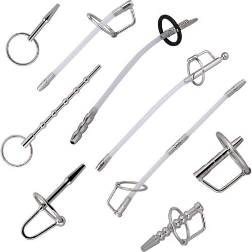 Urethral Catheter Sound Dilatator Male Penis Plug Inserts Urethral Plug Dilator Adult Sex Toy for Men drop shipping