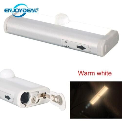 USB Portable PIR Body Induction Lamp Motion Sensor Lighting Closet Night Battery LED Drawer Wardrobe Night Light Wall White W N2