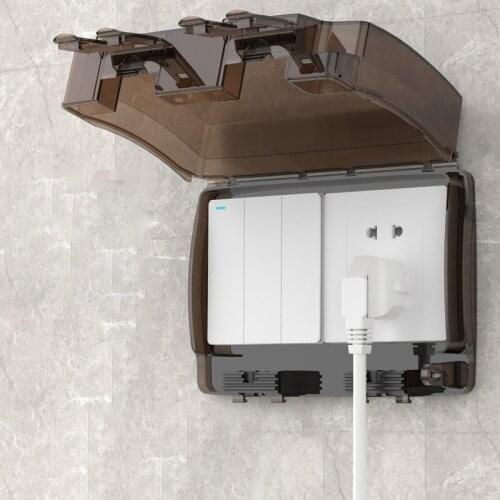 Switch socket waterproof cover 86 type power supply protective cover splash box waterproof box