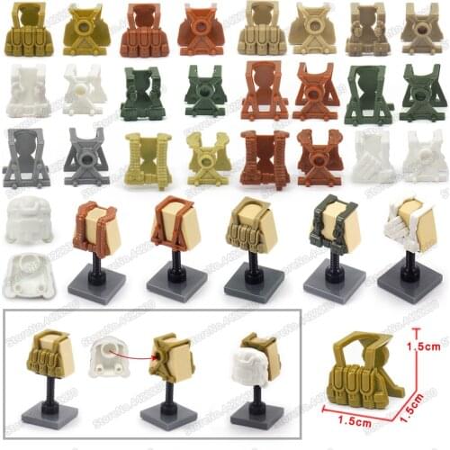 Military Battle suit Equipment Figures Building Blocks Armed Vest German Army ww2 Special Weapons Forces Diy Boys christmas Toys