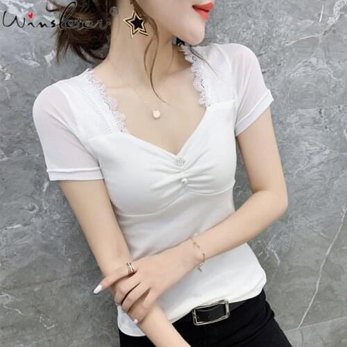 Women Cotton T-shirt Summer Slim Short Sleeve White Tops Retro Lace Solid Open Back Tee Shirt Blusas футболка женская T03614B