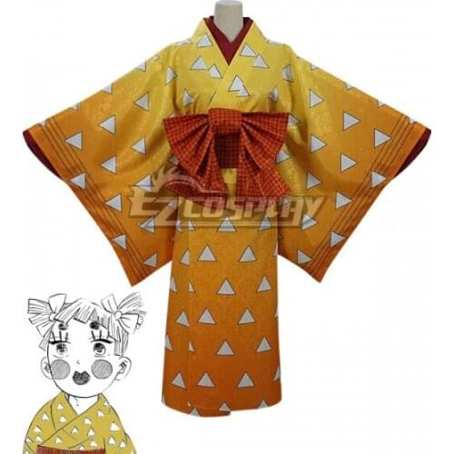 Agatsuma Zenitsu Golden Kimono Clothes Ghost Squad Uniform Halloween Kimono Party Suit Adult Outfit Cosplay Costume E001