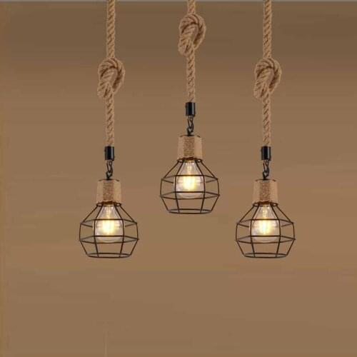 1 Piece Pendant lamp Lampshade Loft Hanging Light for Restaurant Home Living Room Decoration (Without Bulb)