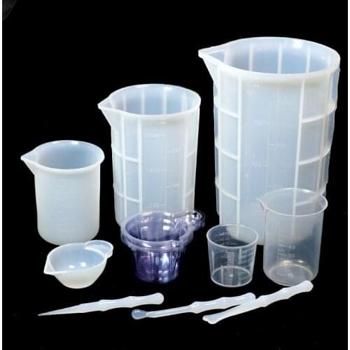 100ml Silicone Mold Cup Dispenser Epoxy Resin Silicone Stir Bars for Stirring Distribution Casting Jewelry Making DIY Tools