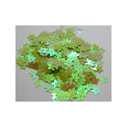 2000 Green AB 10mm Flowers Loose sequins Paillettes Sewing Wedding Craft
