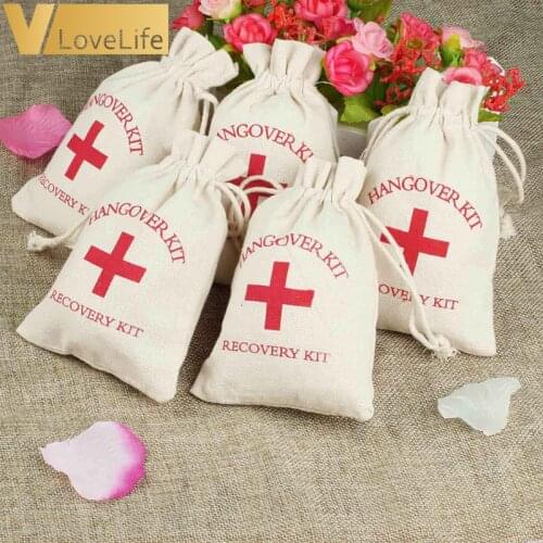 5Pcs First Aid Kit Bags for Birthday Bachelorette Hen Party Decor Bridal Shower Favors Wedding Party Supplies 10x14cm