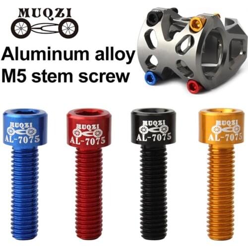 6 PCS / Set Bicycle Handlebar Stem Screw Aluminum Alloy Stainless M5*17Mm Mountain Road Fixed Gear Stem Riser Bolts MTB BMX Part