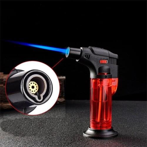 Butane Lighter Torch Refillable Adjustable Flame Lighter Chef Cooking Torch BBQ Ignition Picnic Tool Windproof Lighter