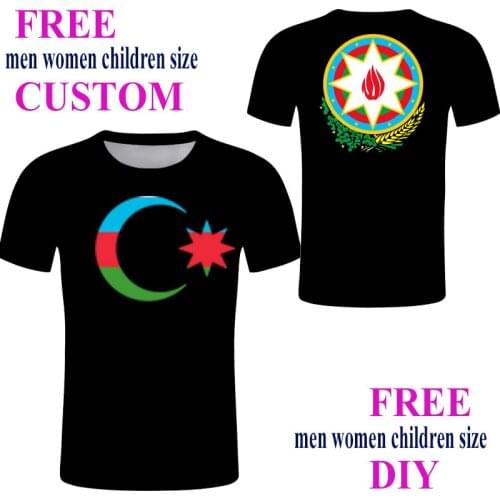 AZERBAIJAN black t shirt flag print colored clothing tees aze country t-shirt Azərbaycan country tshirt nation az tee top