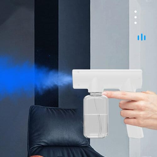 Electric Sanitizer Sprayer Blue Light Rechargeable Nano Steam Water Spray Gun Home Disinfection Machine Atomizer New Atomizer
