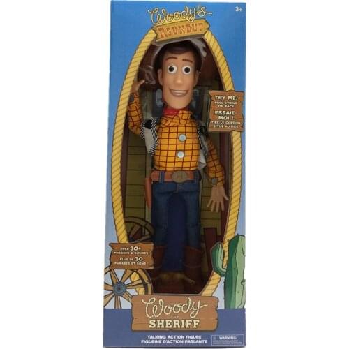 Hasbro Toy Story Woody Can Speak 30 Sentence English Figurine Anime Dolls Toys PVC Action Figure Model Toy Kids Gift