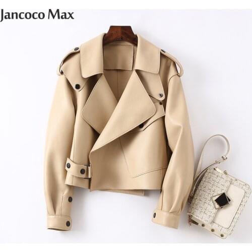 Jancoco Max Women's Natural Sheepskin Coats