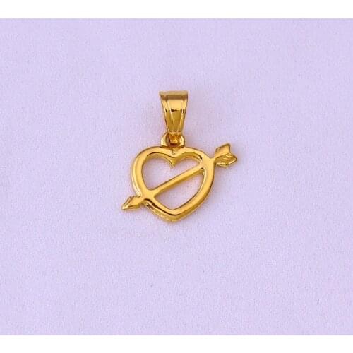 JH Brand Jewelry Small Pendant Necklace Arrow Through Heart New Zealand High Quality Woman&men Retro Accessories Free Shipping