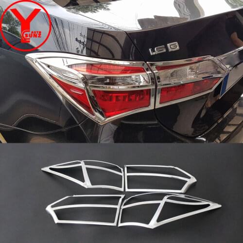 ABS Chrome Rear Lights Cover For Toyota Corolla ALTIS E170 2014 2015 2016 2017 Tail Lamp Overlay Trim Car Accessories YCSUNZ