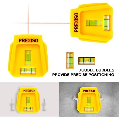 PREXISO Mini Line Laser Level Horizontal and Vertical Alignment Long Range Measure For Sloped Planes