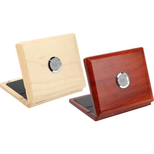 Brass Instruments Professional Saxophone Clarinet Reed Case Wood 5-Reeds Holding Storing Box with Hygrometer Brass