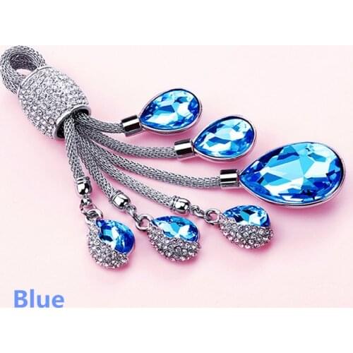 2019 Fashion Crystal Tears of the Sky Car Styling Long Keyrings Buckle Metal Auto General Multicolor Gift Creative keychains
