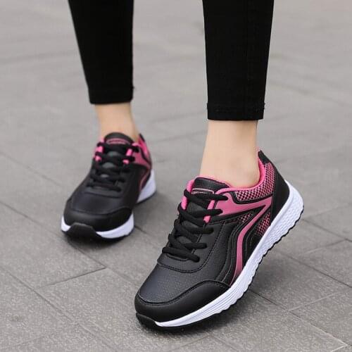 Fashion Women Sneakers winter Breathable PU Leather Sport Shoes Womens Trainers Running Shoes Womens Casual Gym Shoes