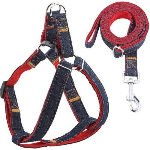 Dog Harness and Leash Set Adjustable Heavy Duty No-Pull Collar for Small Medium Large Training Walking Running