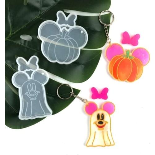 Non-toxic Silicone Mold for Halloween Key Chain for Making Delicate Keychain Pendants or Crafts Ornaments for Decoration