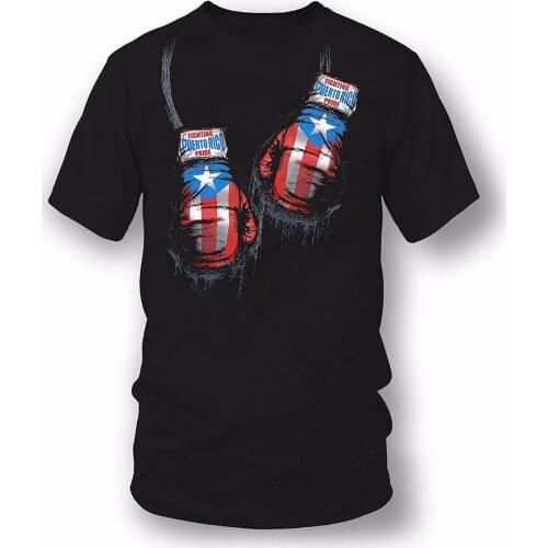 2019 New Arrive Free shipping Mens T-Shirt Casual Man Tees Puerto Rico Boxer Male Harajuku Top Fitness Brand Clothing Tee Shirt