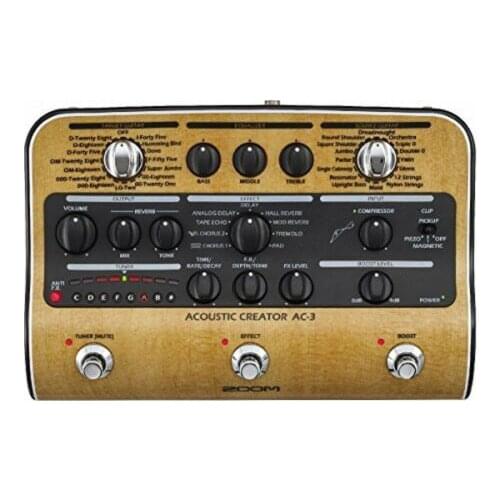 Zoom AC-3 acoustic creator pedal enhanced direct box, guitar single piece effector, preamplifier, Guitar Effect Pedal