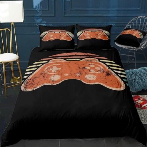 Retro Gamer Video Play Duvet Cover Twin/Queen/King Size Luxury Comforter Bedding Set With Pillowcase Home Bed Decora