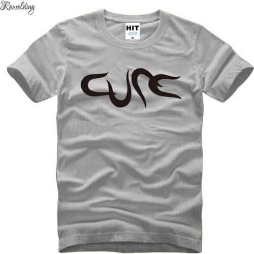 Rock Band THE CURE T Shirts Men Fashion Short Sleeve Cotton Cool Printed Rock Punk Mens T shirt Casual ROBER SMITH Tops Tee