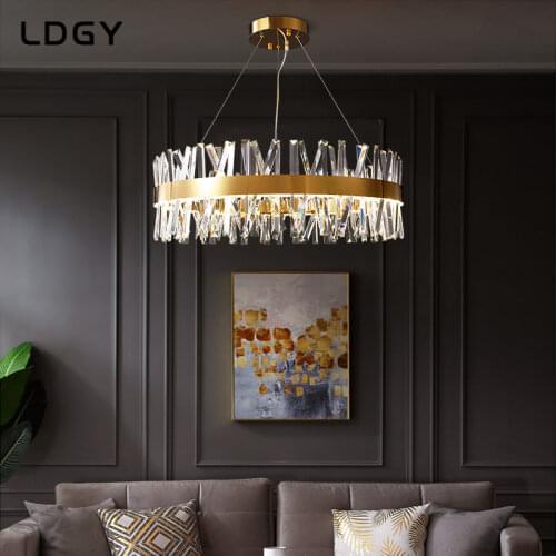 Modern living room chandelier light luxury crystal chandelier simple dining room bedroom chandelier high-end LED lamps