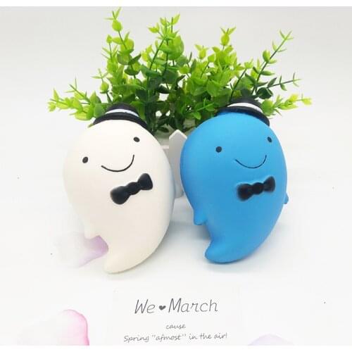 Squish Antistress Toys for Adult Squeeze Slow Rising Gentle Ghost Squishies Water Drop Kawaii Toy Dolls for Children
