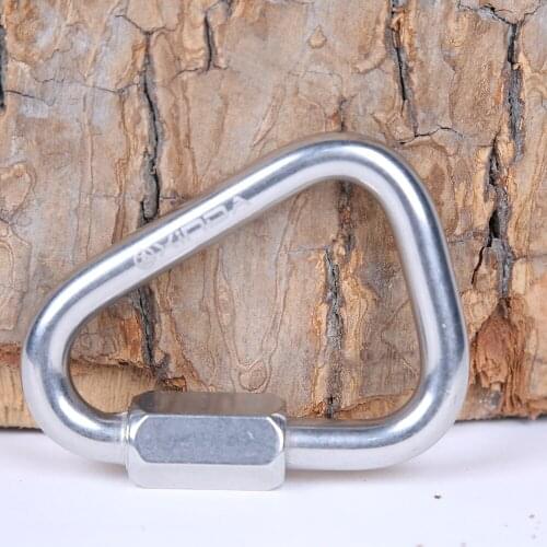 1 Piecer 60KN Screwgate Locking Triangle Carabiner Rock Climbing Caving Rappelling Tree Arborist Accessories