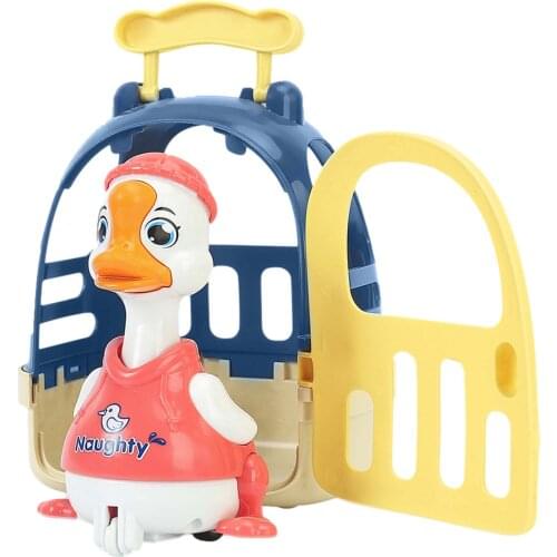 1Pc Kids Pressing Duck Car Inertial Pull Back Ducks Wind Up Toys Babies Inertia Car Toy Cartoon Clockwork Duck Toys Gifts