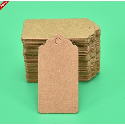 100Pcs Sewing Machine Kraft Paper Tag Packaging Hang Tags Wedding Birthday Party Candy Boxes Price Tags Clothing Garment Tags