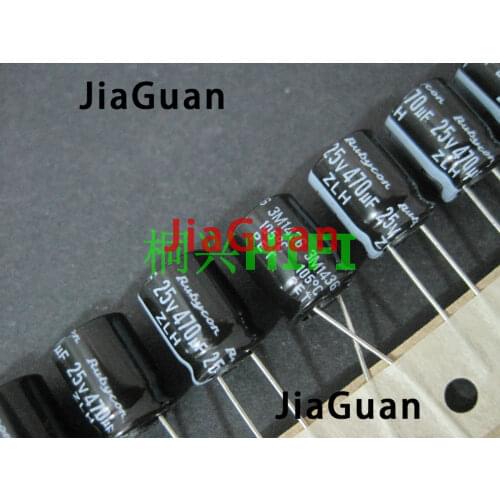 20PCS New Rubycon ZLH 25V470UF 10x12.5MM 105 Degrees 470UF/25V High Frequency Low Resistance and Long Life Zlh 470UF 25V