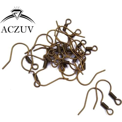2000pcs Antique Bronze Spring Earring Hooks Earwires Earrings Jewelry Findings Accessories SEH004