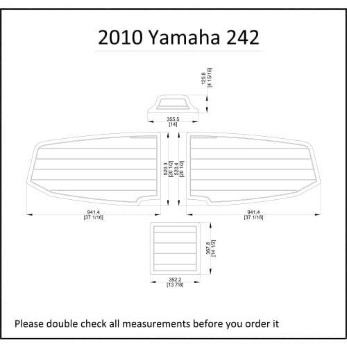 2010 Yamaha 242 Swim Platform Pads Boat EVA Teak Decking 1/4" 6mm