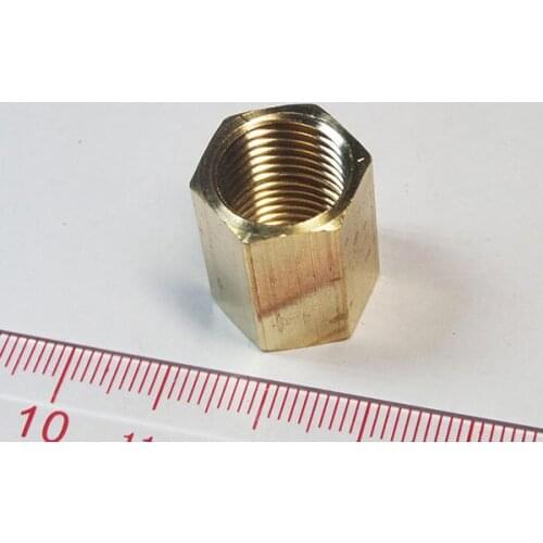 30pcs Free shipping 1/8 1/4 3/8 1/2 BSP Female Thread Brass Pipe Fittings Hex Nut Rod Connector Coupling Full Port