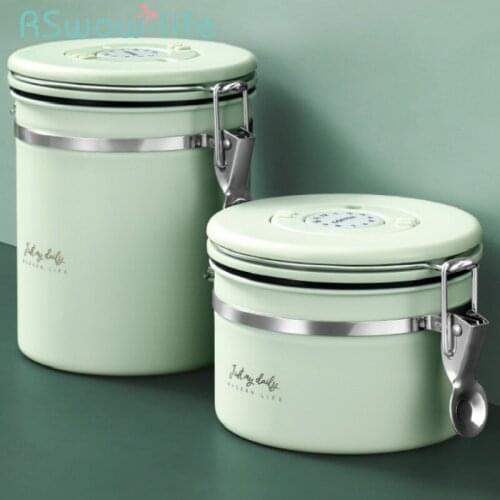 304 Stainless Steel Storage Tank Food Sealed Tank Kitchen Snack Coffee Bean Storage Containers For Kitchen Storage Container