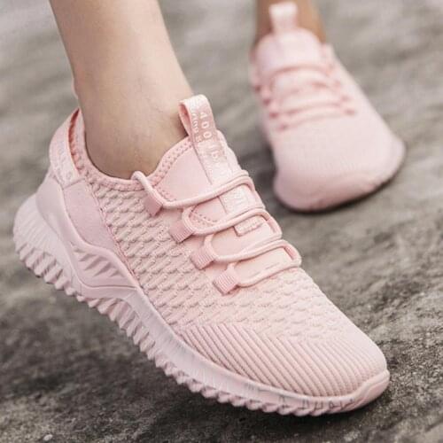 Airavata Womens Summer Sports Shoes Sport Women 2020 Lady Sneakers for Running Pink Female Jogging Chausure Sapatos Walk E-465