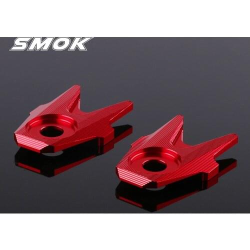 SMOK Motorcycle Accessories CNC Aluminum Alloy Chain Adjuster Positioning Indicator Decorative Cover For Kawasaki Ninja 300 Z300