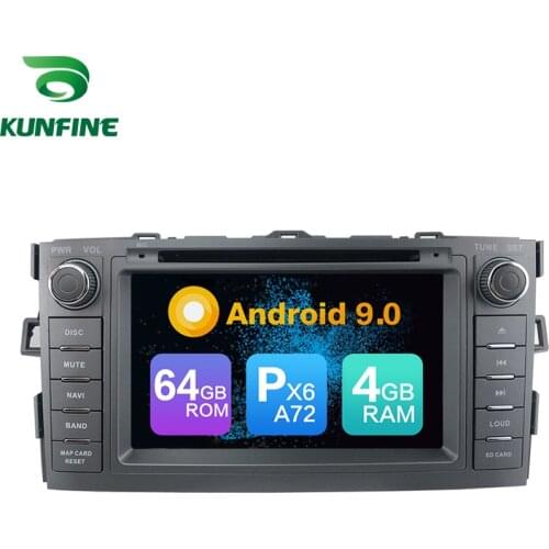 Android 9.0 Core PX6 A72 Ram 4G Rom 64G Car DVD GPS Multimedia Player Car Stereo For Toyota Auris 2008-2012 radio headunit