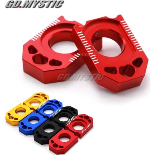 CNC Rear Chain Adjuster Axle Block For WR250F 02-15 WR450F 04-15 WR250R WR250X 07-16 YZ125 YZ250 02-16 YZ250F YZ450F 03-08