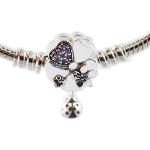 Wildflower Meadow Clasp Sterling Silver Bracelets 925 Silver Bracelets For DIY Woman Fashion Bracelets For Jewelry Making