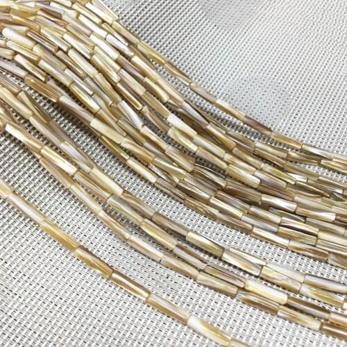 Natural shell beading beads Pillar shape Punch loose beads isolation bead for Jewelry Making DIY bracelet necklace Accessories