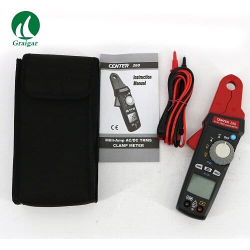 CENTER-260 Digital AC/DC Clamp Meter 1 mA Current Resolution