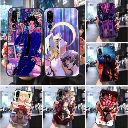 Devilman Crybaby Anime Phone case For Huawei Honor 6 7 8 9 10 10i 20 A C X Lite Pro Play Frosted black luxury coque trend