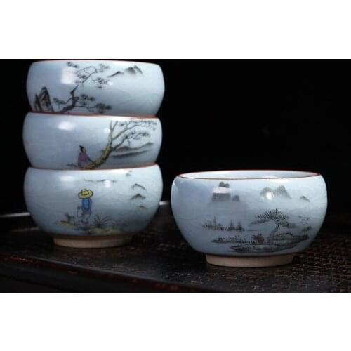 Ceramic Zen Tea Cup Natural Garden Flower Teacup Coffee Porcelain teacup drinkware Gifts