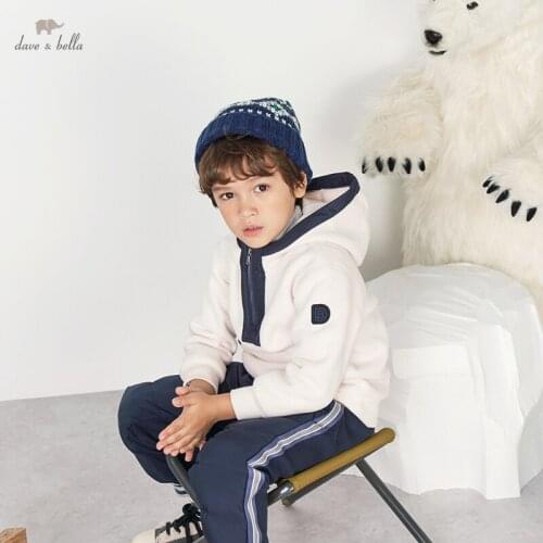 DKH19414 dave bella winter 5Y-13Y kids boys clothes children fashion cartoon print T-shirt boys high quality fashion tees