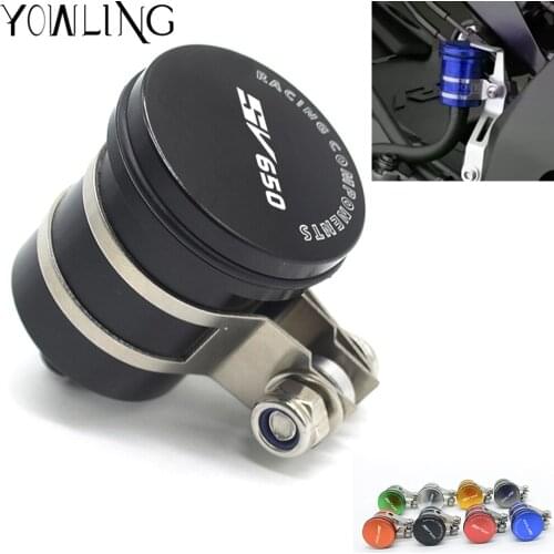 For Suzuki SV650 SV 650 SV650S CNC Rear Brake Fluid Reservoir Connection Brake Fuel Hose Bracket Tank Oil Fluid Cup Cover