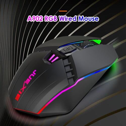 A902 Gaming Mouse Optical Mice Office Caring RGB Backlit USB Wired Computer Supplies for Desktop Laptop Computer
